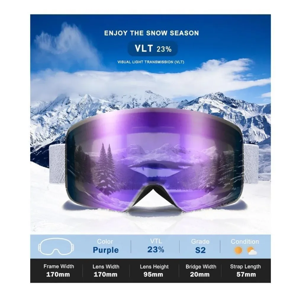 Ski Goggles Unisex 2 pairs